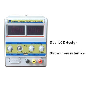 P-1502D Power Supply Adjustable Voltage Regulator digital Laboratory LCD display DC Power Supply 15v 2A for Phone Repair tools - ORIWHIZ