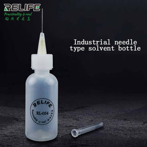 RELIFE 50ml Squeeze Solvent Bottle With Needle For Alcohol, Plate Washer Water, Pine Perfume, Etc Plastic Tipped Empty Bottle - ORIWHIZ